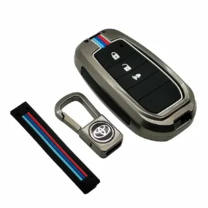 Toyota Revo Key Cover With Metal Shell and 3 Buttons