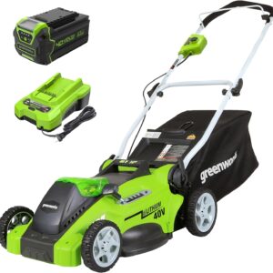 Greenworks 40V Cordless Lawn Mower 16" Ultra-Light with 4.0Ah Battery