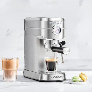 CASABREWS CM5418 Compact Espresso Maker Stainless Steel for Cappuccino