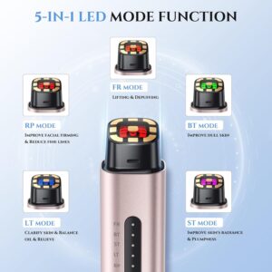 5-in-1 LED Facial Massager - Skin Tightening & Light Therapy for Face, Neck, Eyes